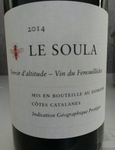 Cuvée Le Soula 2014 (étiquette)